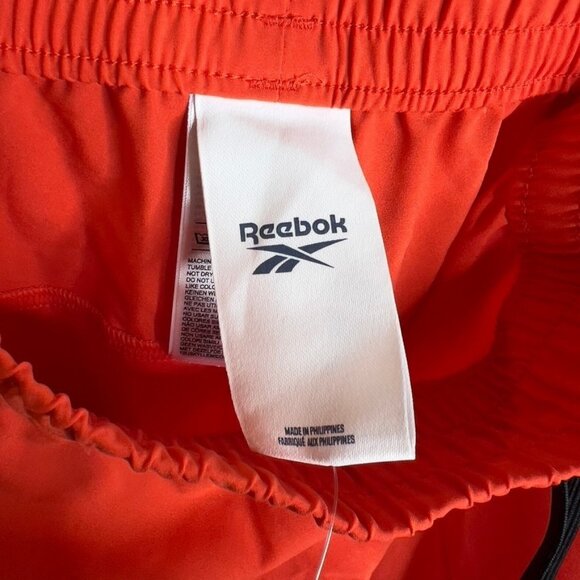 Reebok Men's Regular-Fit Moisture-Wicking 9" Woven Drawstring Shorts Orange 2XL - Picture 7 of 9
